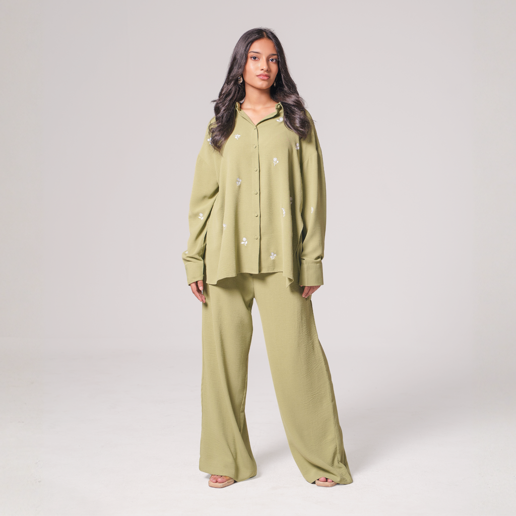 Bloom Embroidery Co-Ord Set