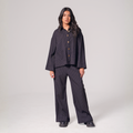 Women’s Black Pinstripe Co-ord Set