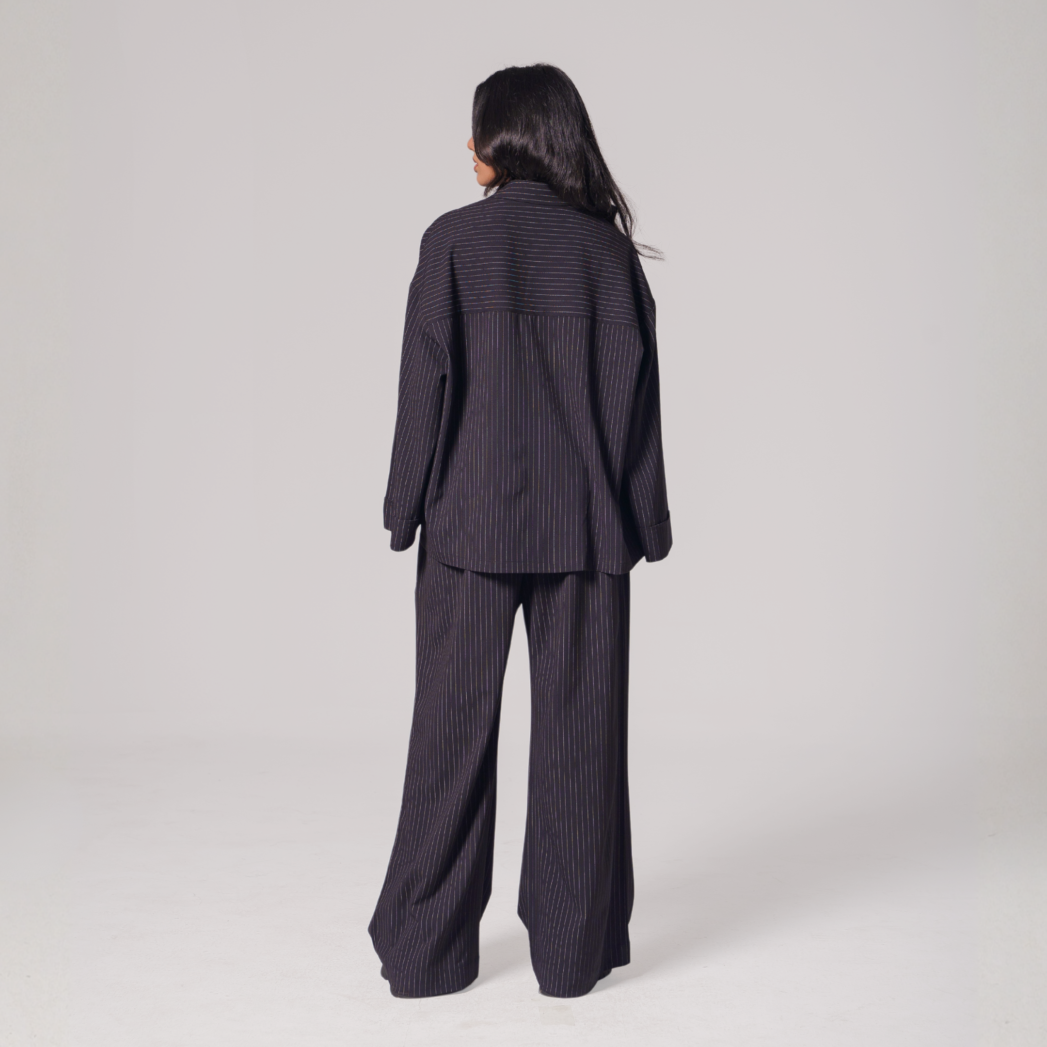 Women’s Black Pinstripe Co-ord Set