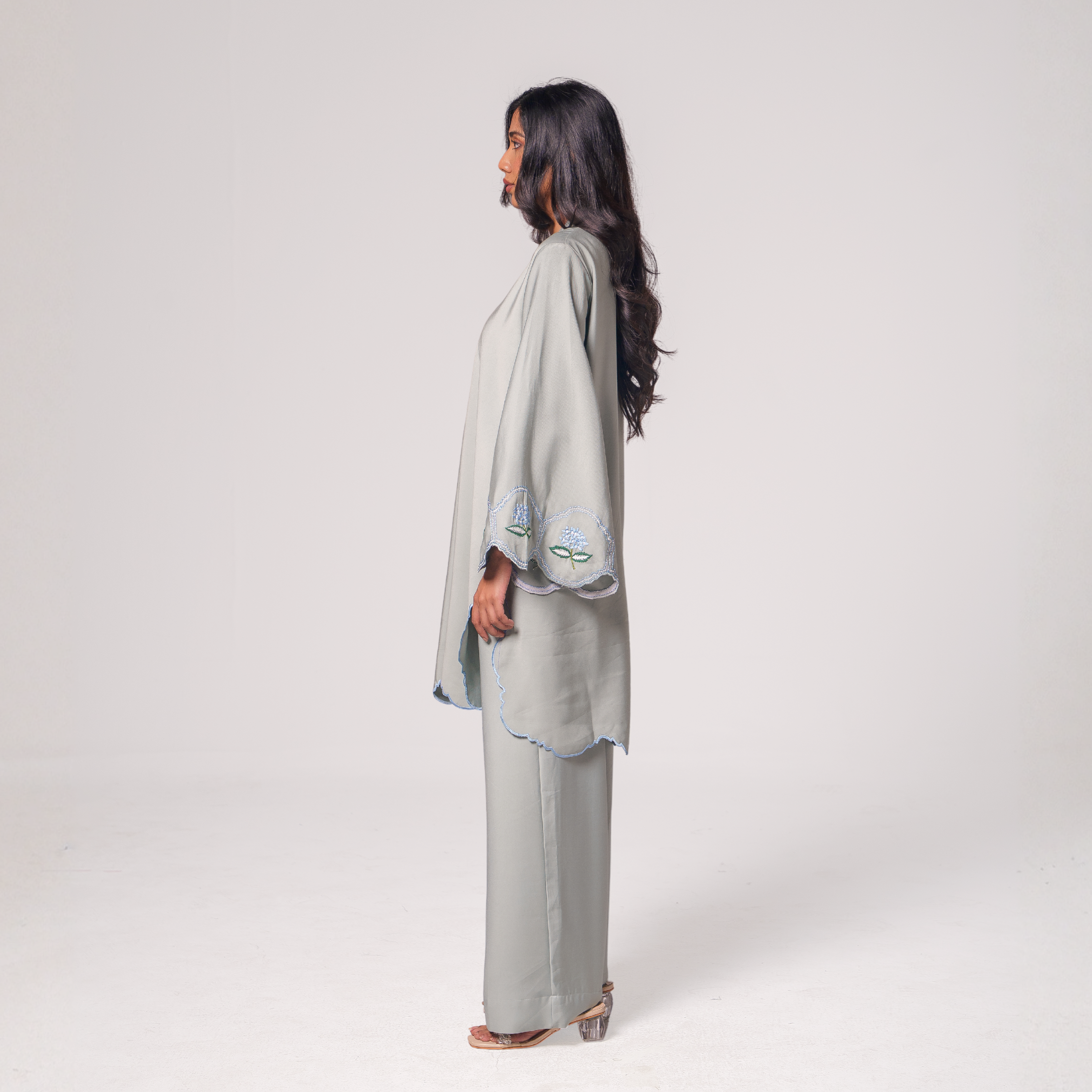 Sleeve Embroidered Co-Ord