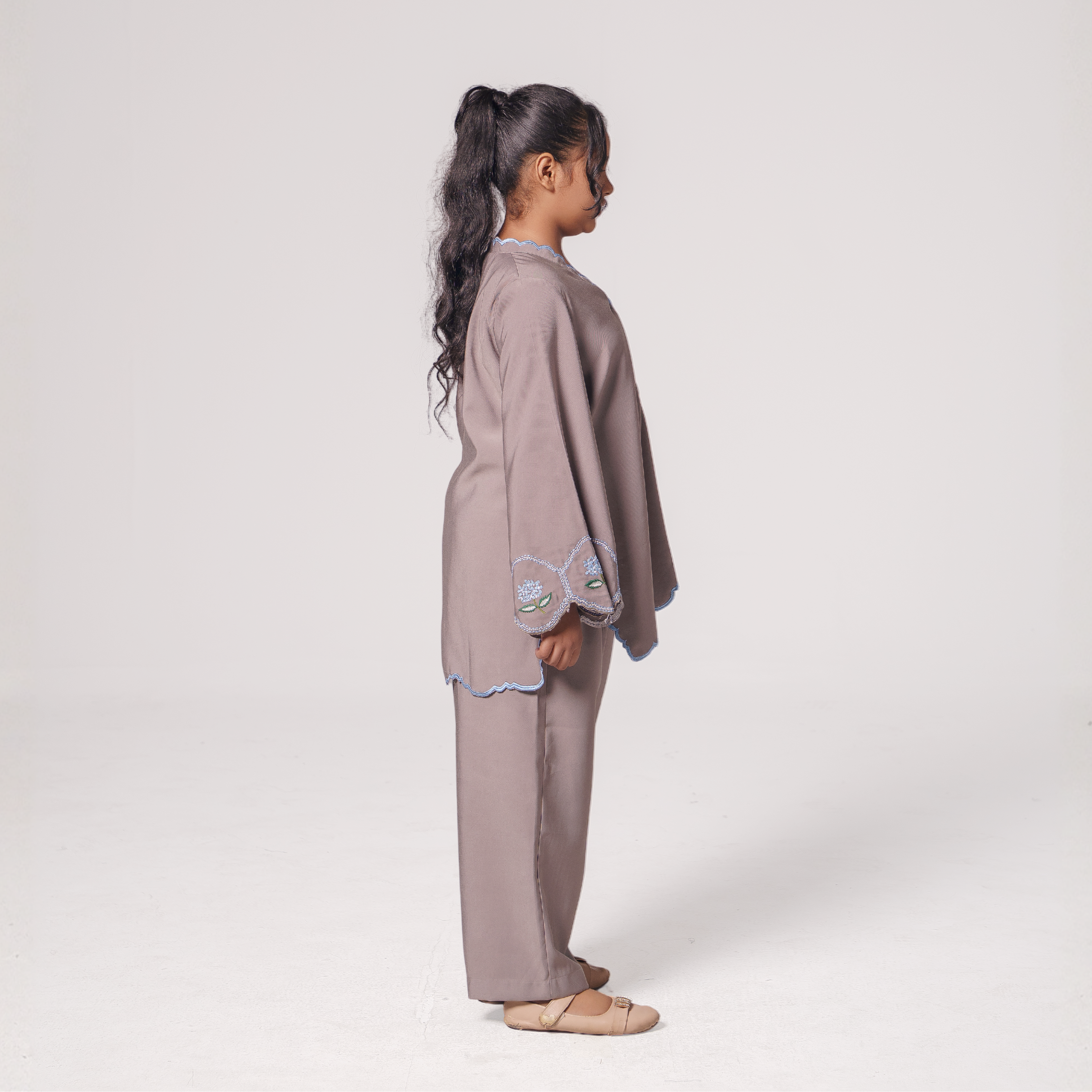 GIRL’S Sleeve Embroidered Co-Ord