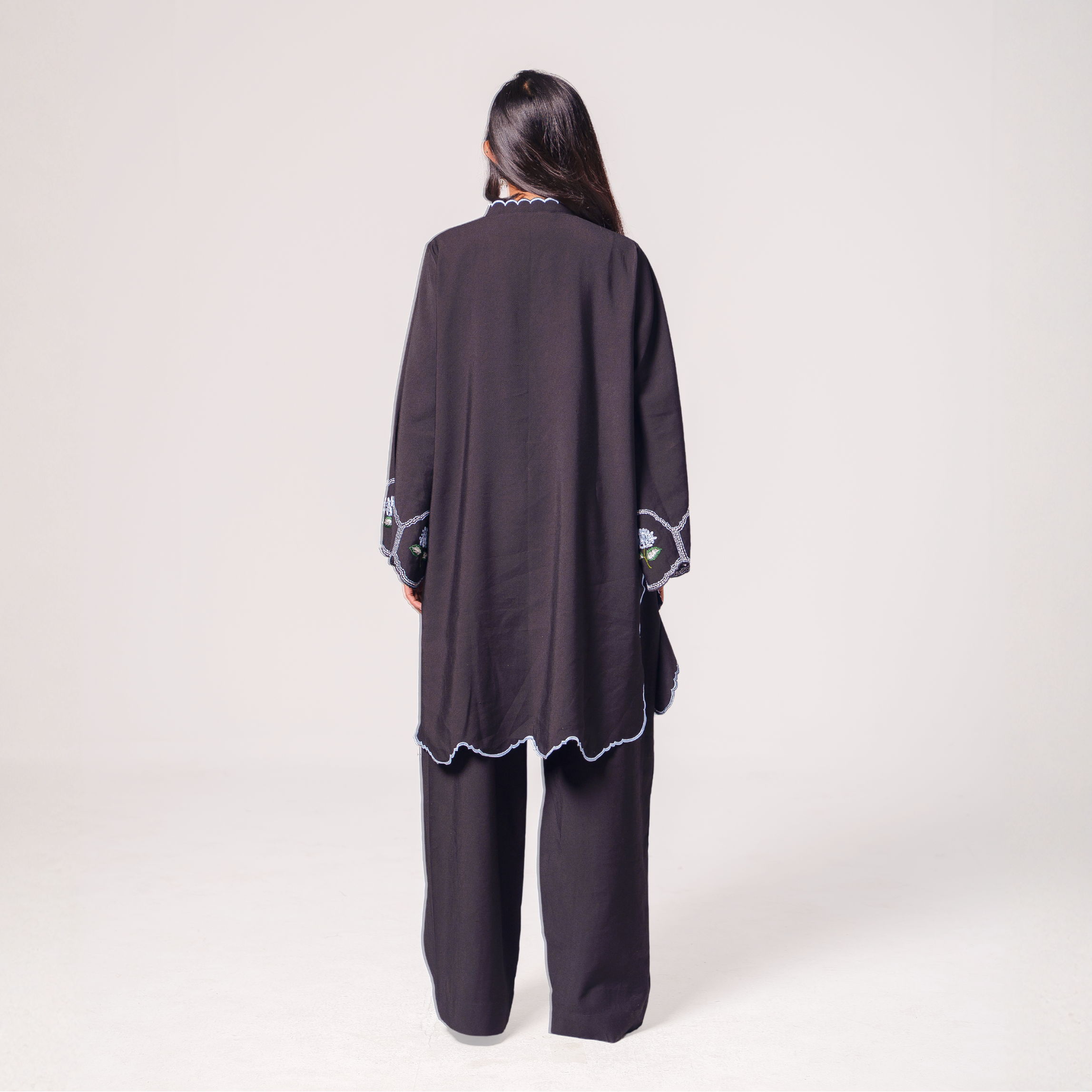 Sleeve Embroidered Co-Ord