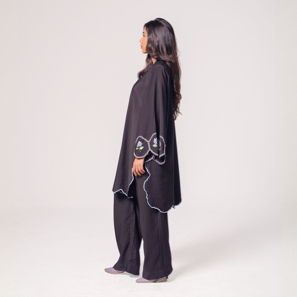 Sleeve Embroidered Co-Ord