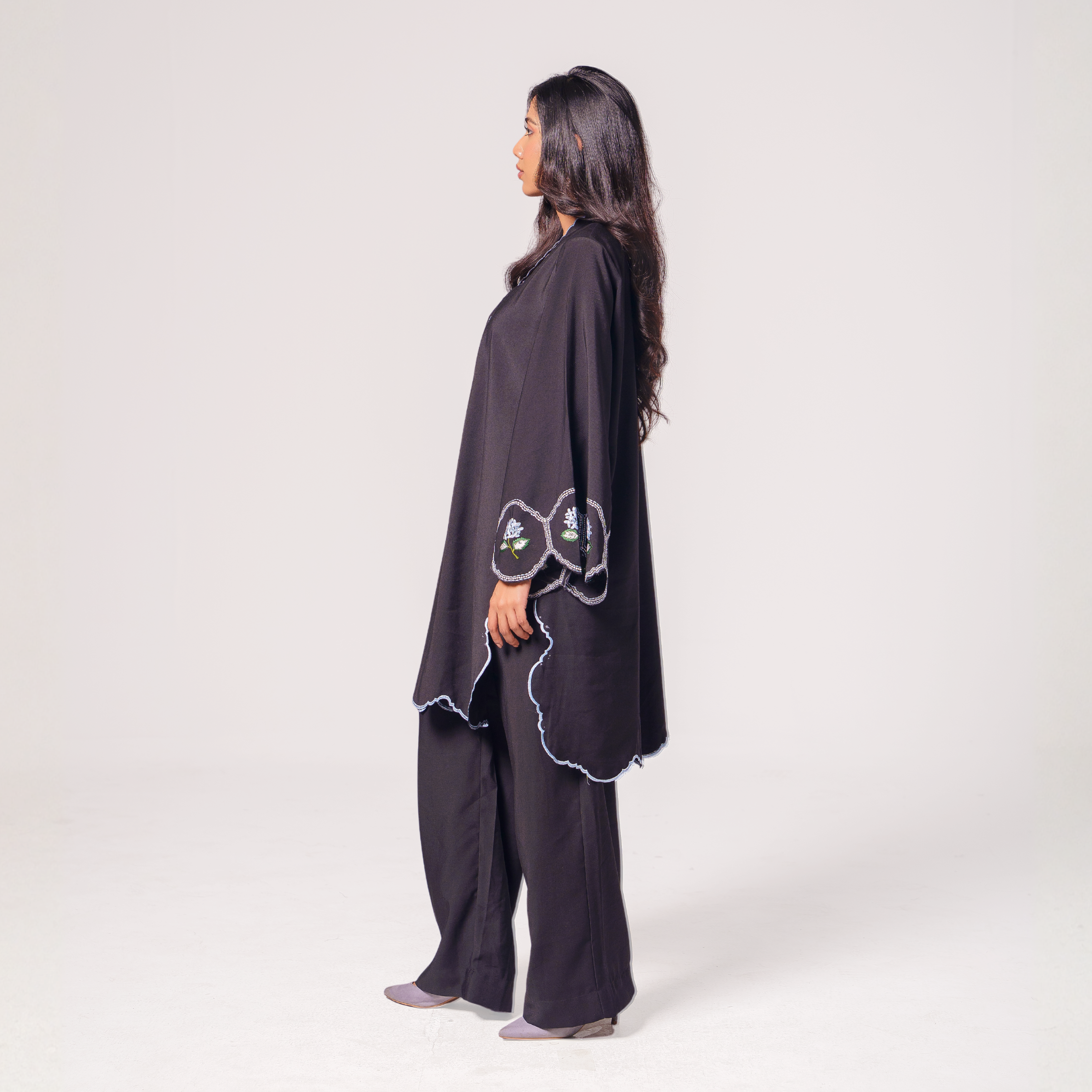 Sleeve Embroidered Co-Ord