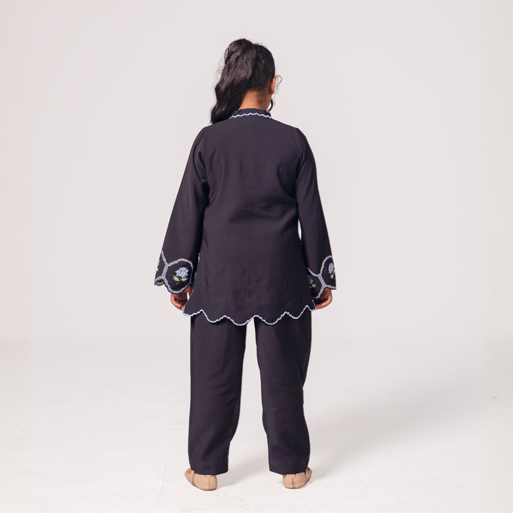GIRL’S Sleeve Embroidered Co-Ord