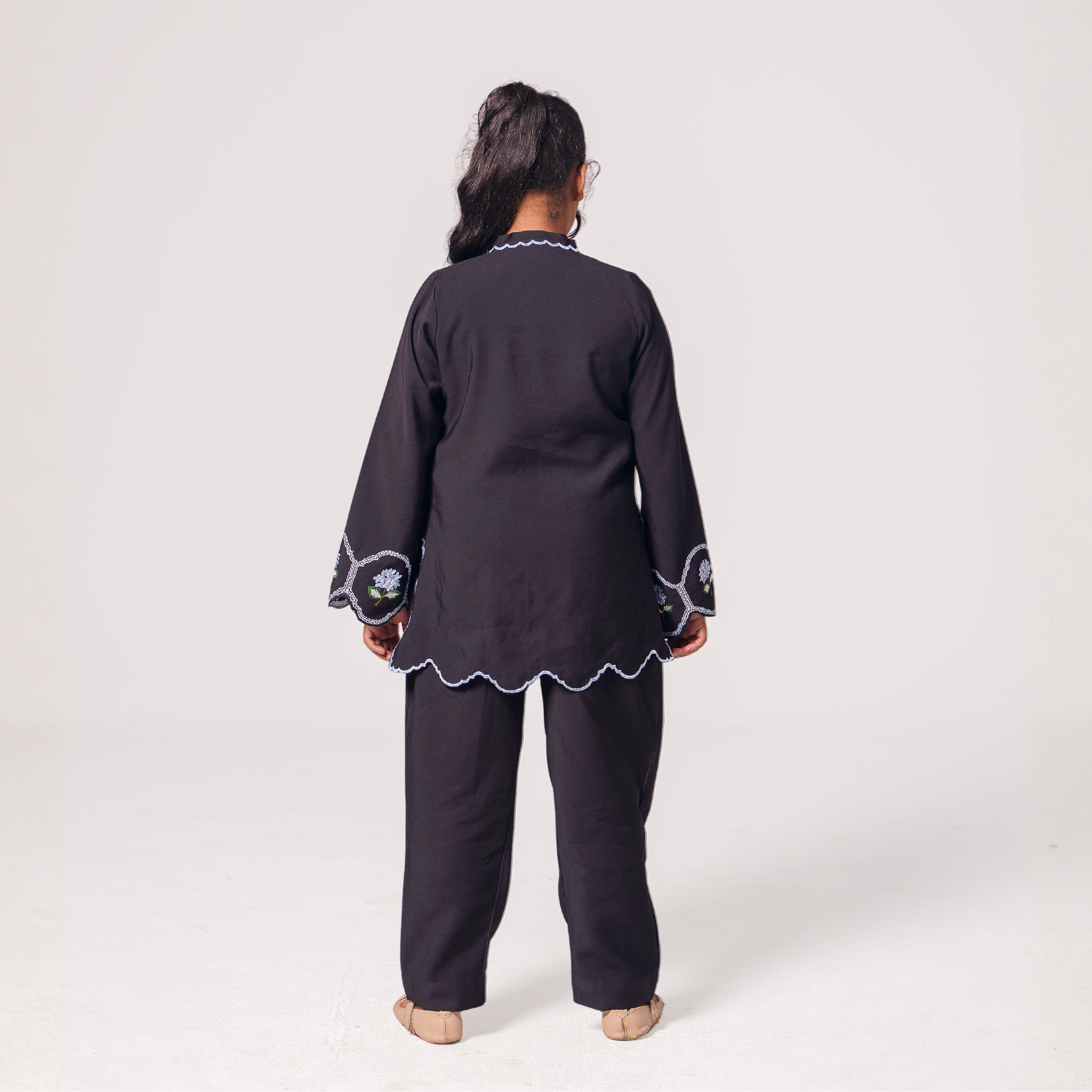 GIRL’S Sleeve Embroidered Co-Ord