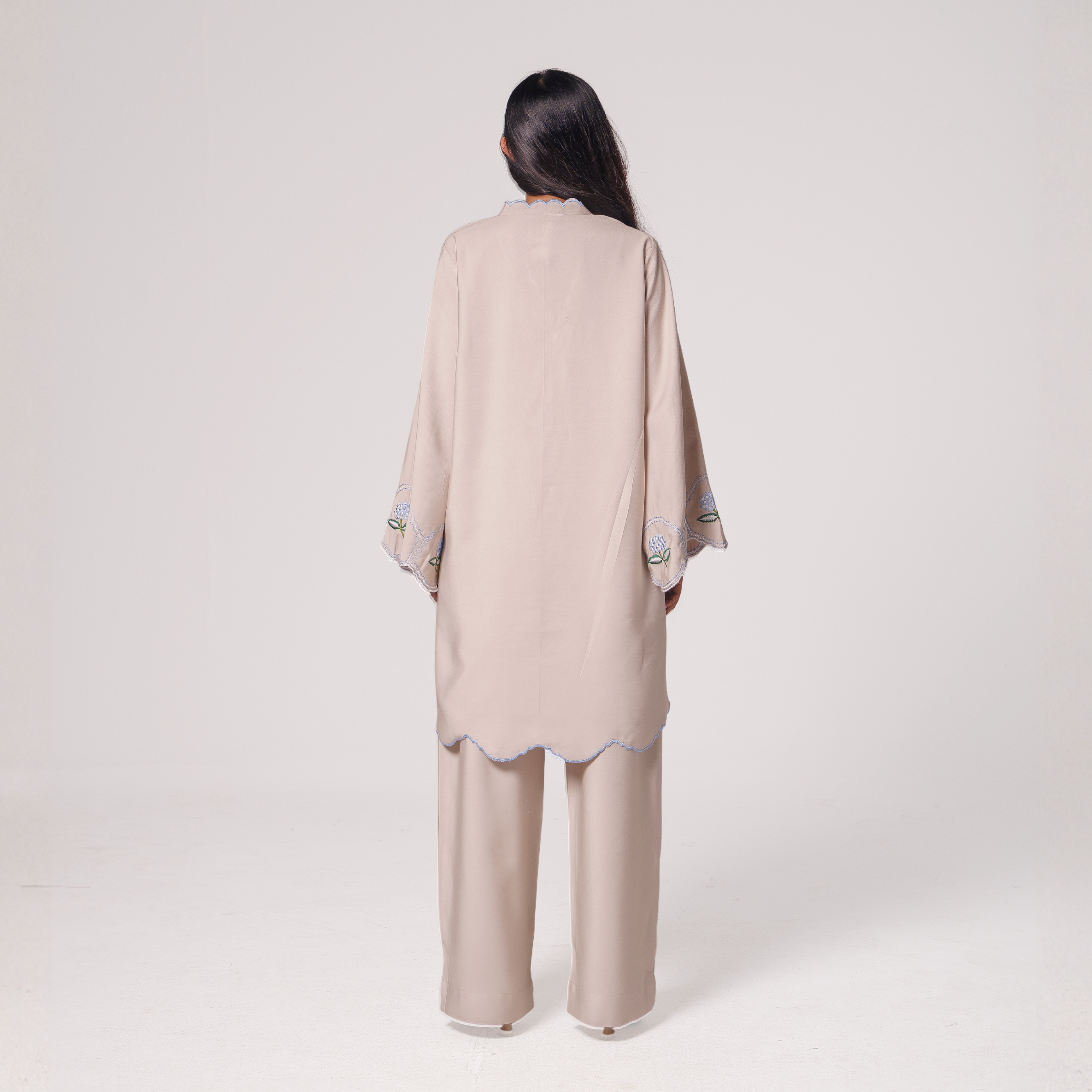 Sleeve Embroidered Co-Ord