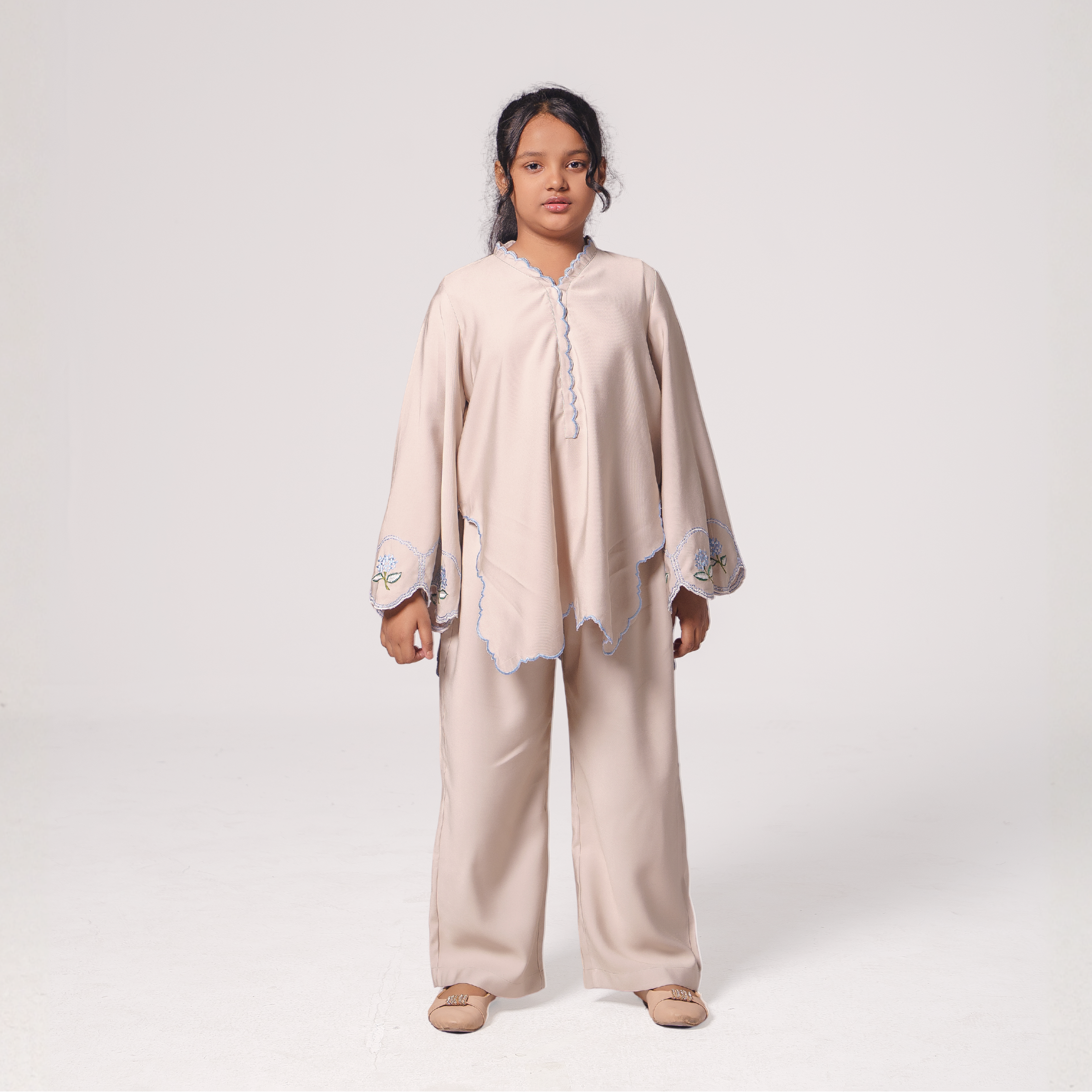 GIRL’S Sleeve Embroidered Co-Ord
