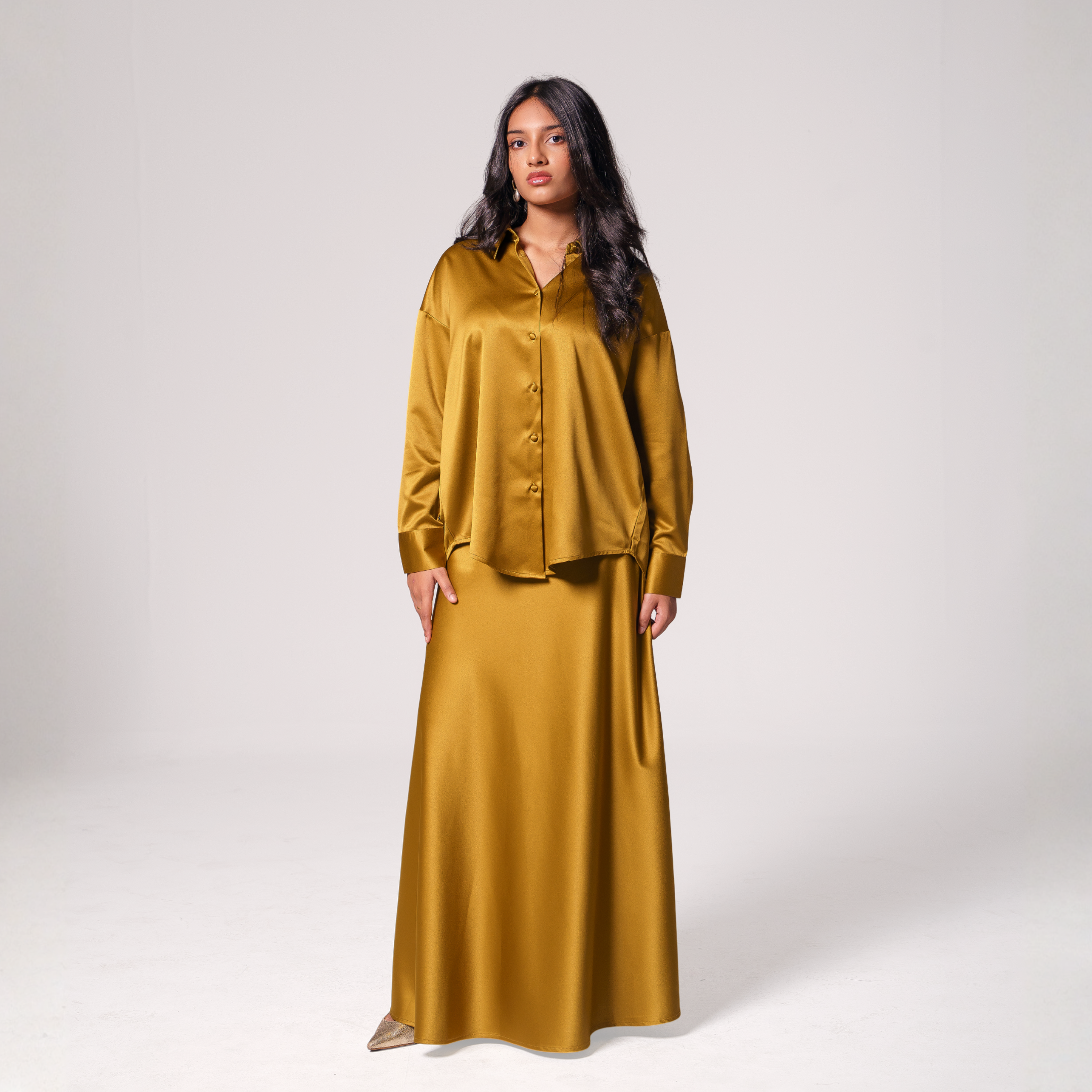 Luxe Satin Skirt Set