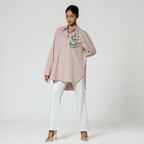 Women’s Striped Shirt with Karchupi Work