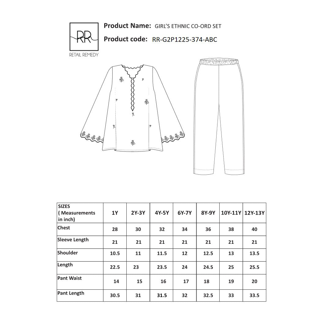 Girl’s Embroidered Co-Ord Set