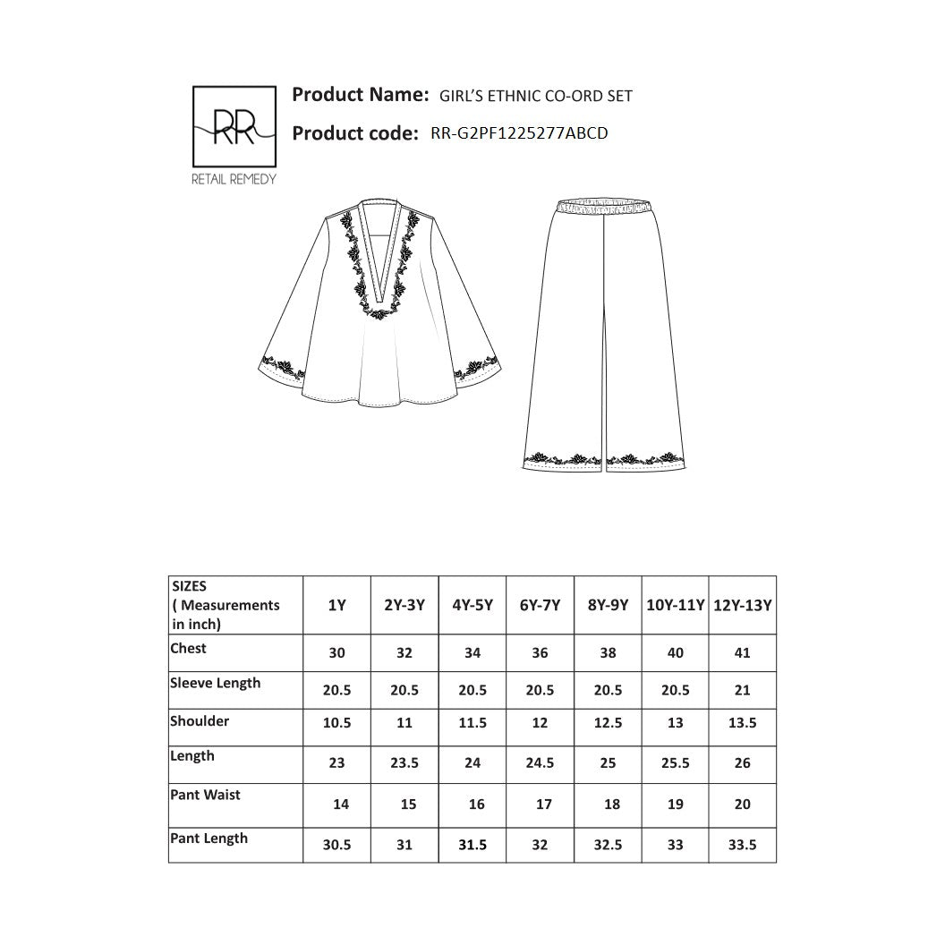 Girl’s Embroidered Co-Ord Set