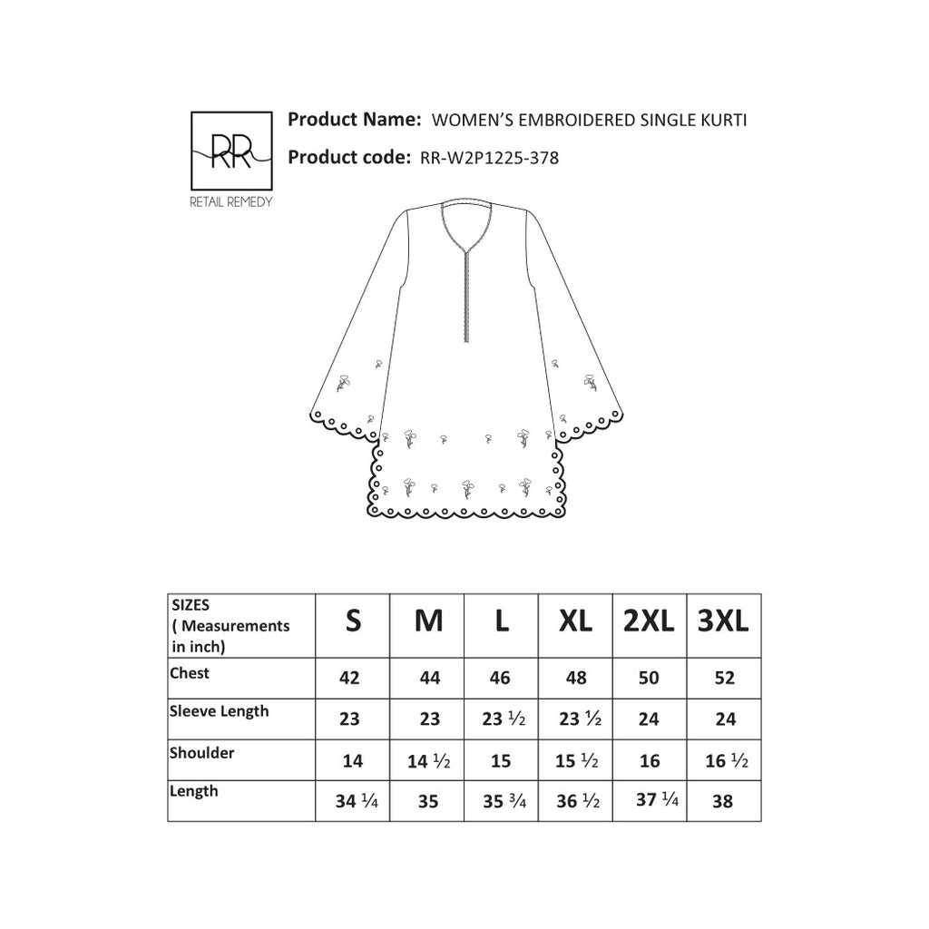 Embroidered Single kurti