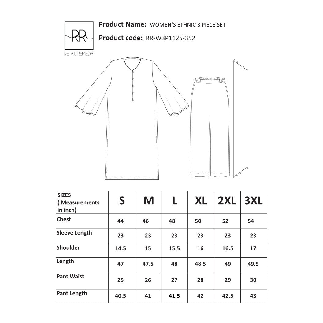 Women’s Ethnic Three Piece Set