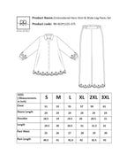Embroidered Hem Shirt & Wide-Leg Pants Set