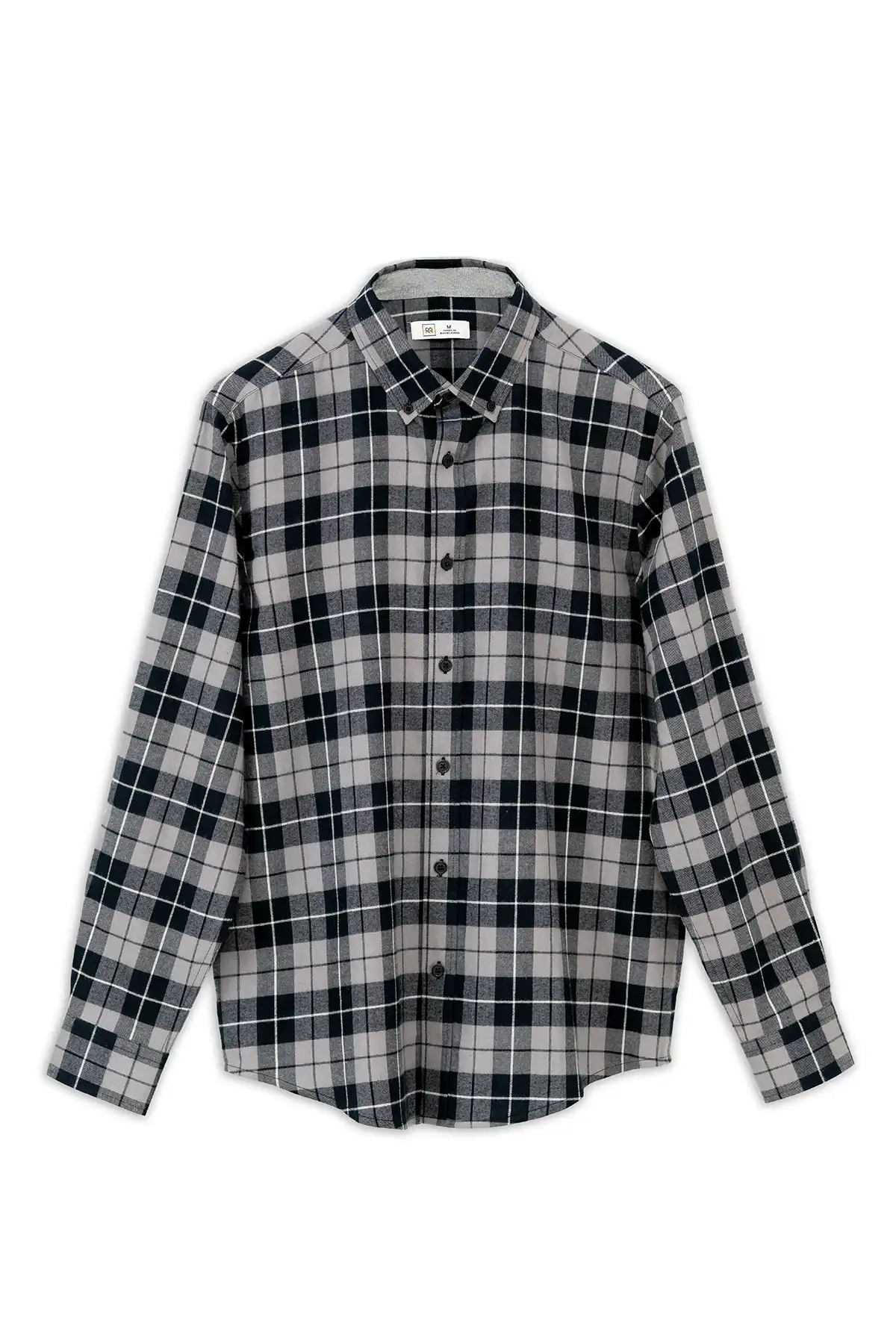Checked Flannel Shirt - Black/Ash Check