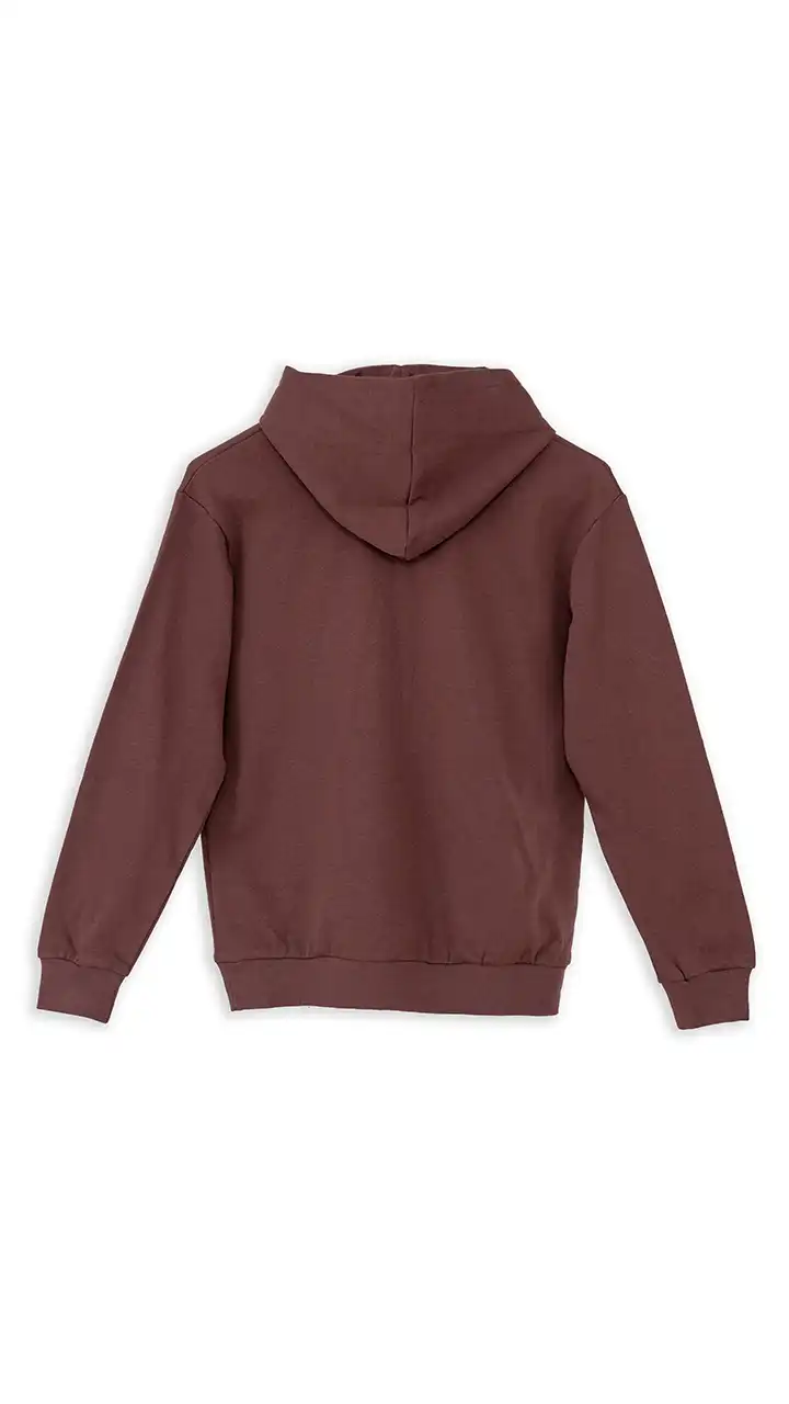 Unisex Relaxed Fit Kids Hoodie - Coco Brown