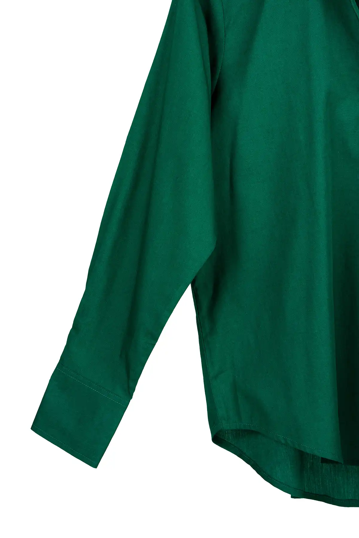 V-Neck Poplin Shirt - Opal Green