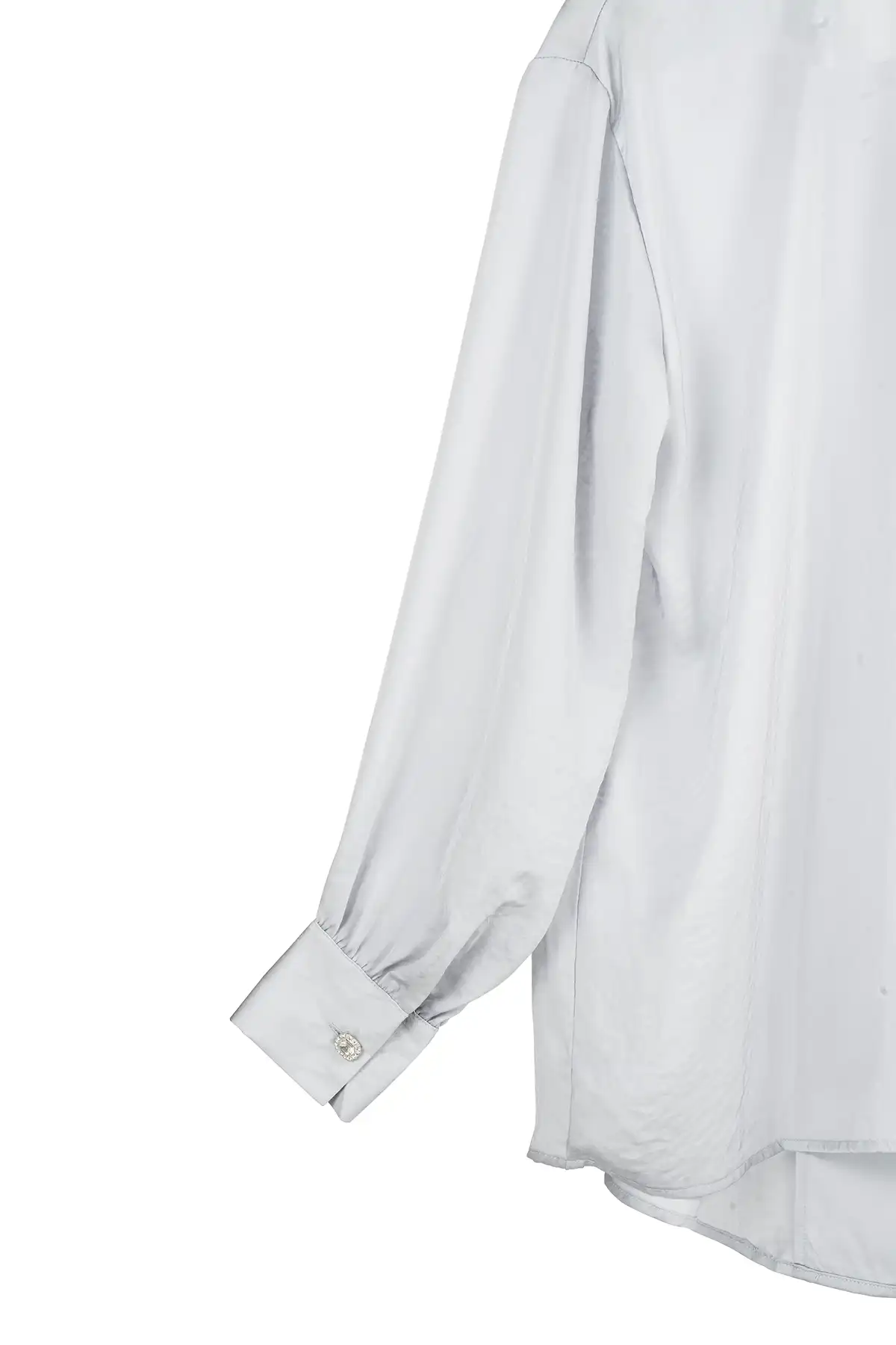V-Neck Poplin Shirt - White