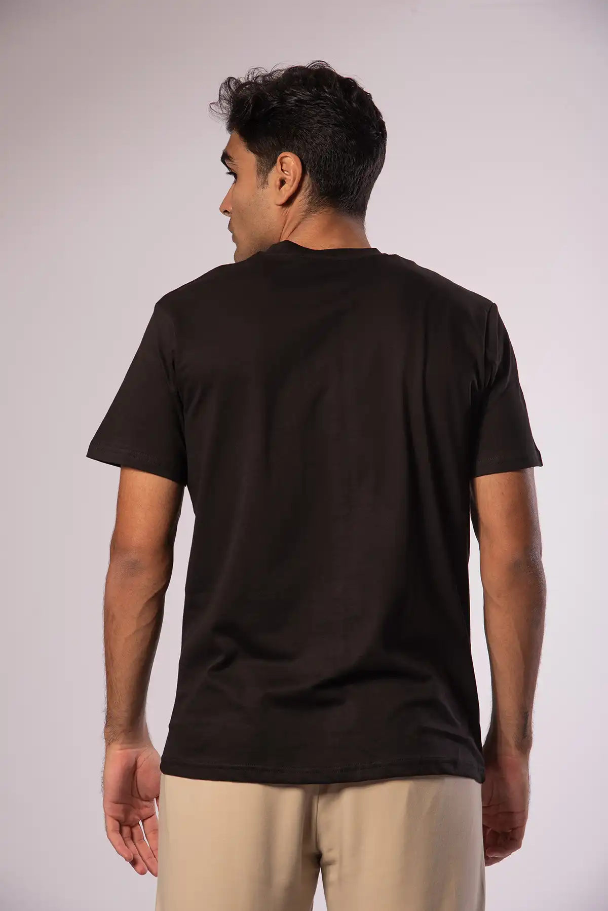 Unisex Crew Neck Cotton T-Shirt - Jet Black