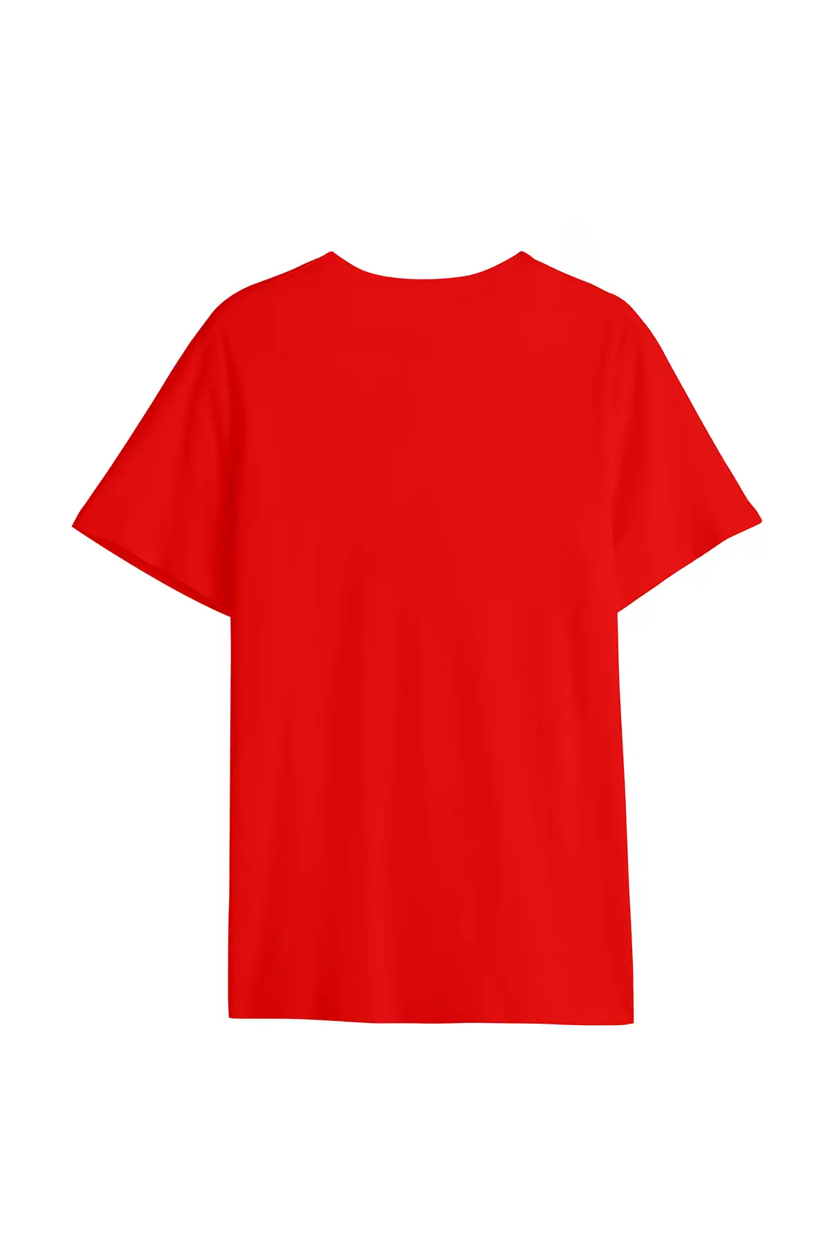 Unisex Crew Neck Cotton T-Shirt - Red