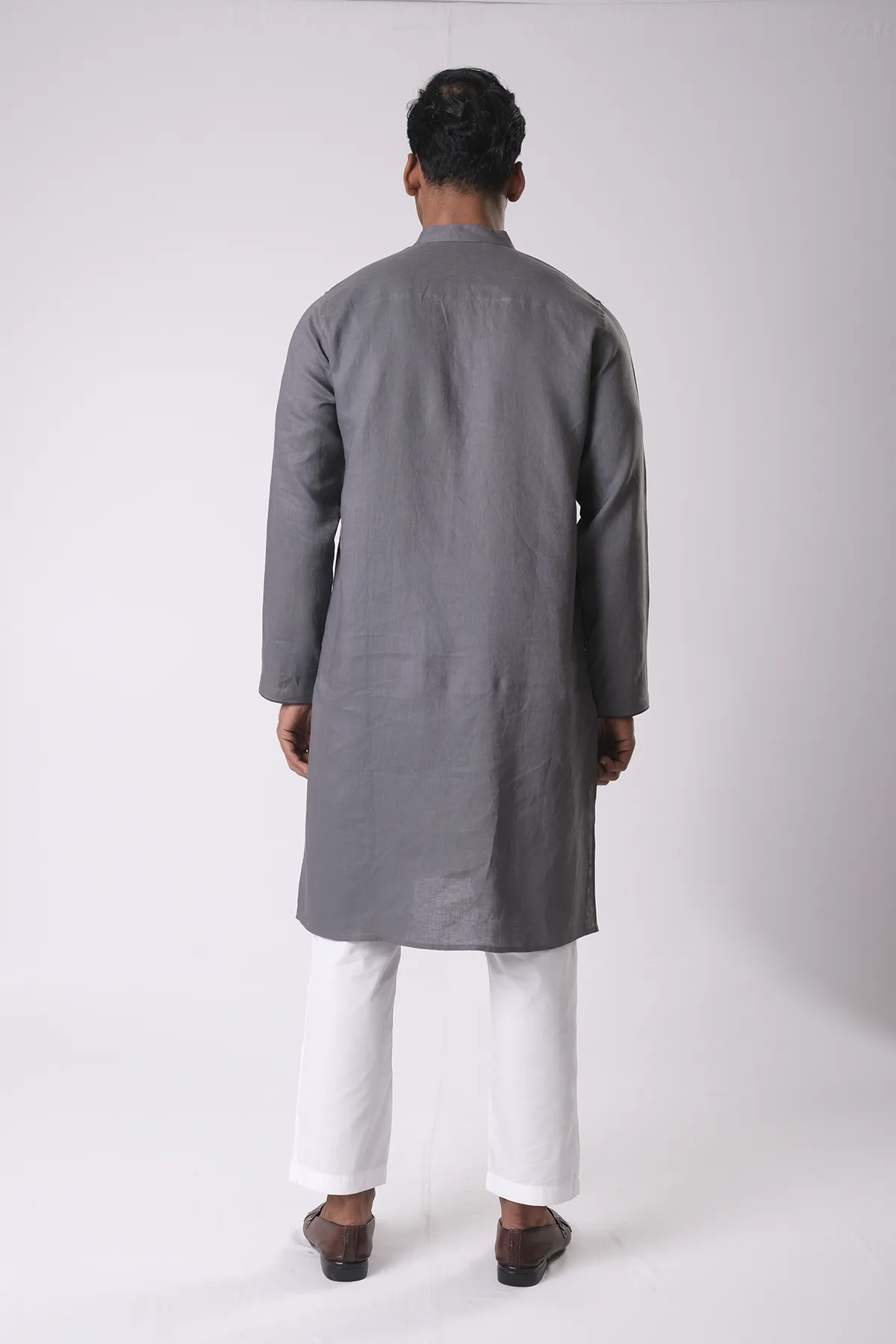RR Men's Regular Fit Panjabi - Charcoal Grey