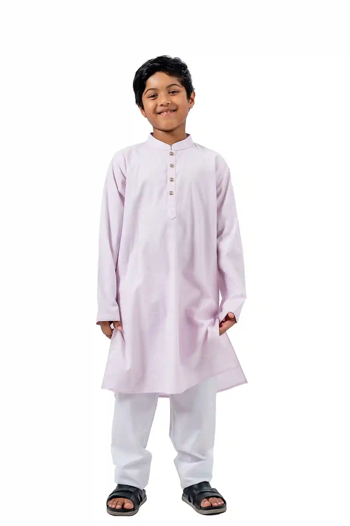 RR-BP0523-151 REGULAR FIT KID’S PANJABI - LIGHT PINK