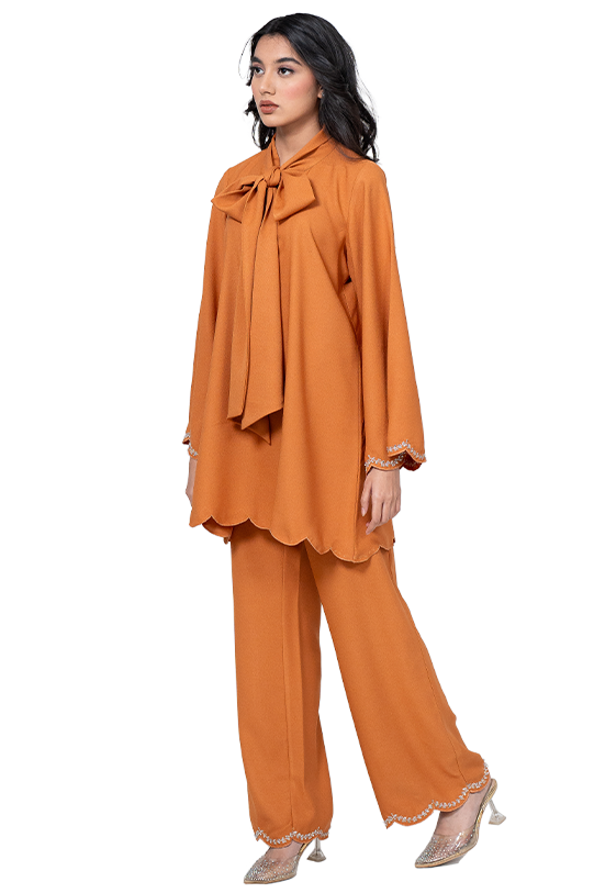 Women’s embellished (RR-W2P0124-160) Burn orange