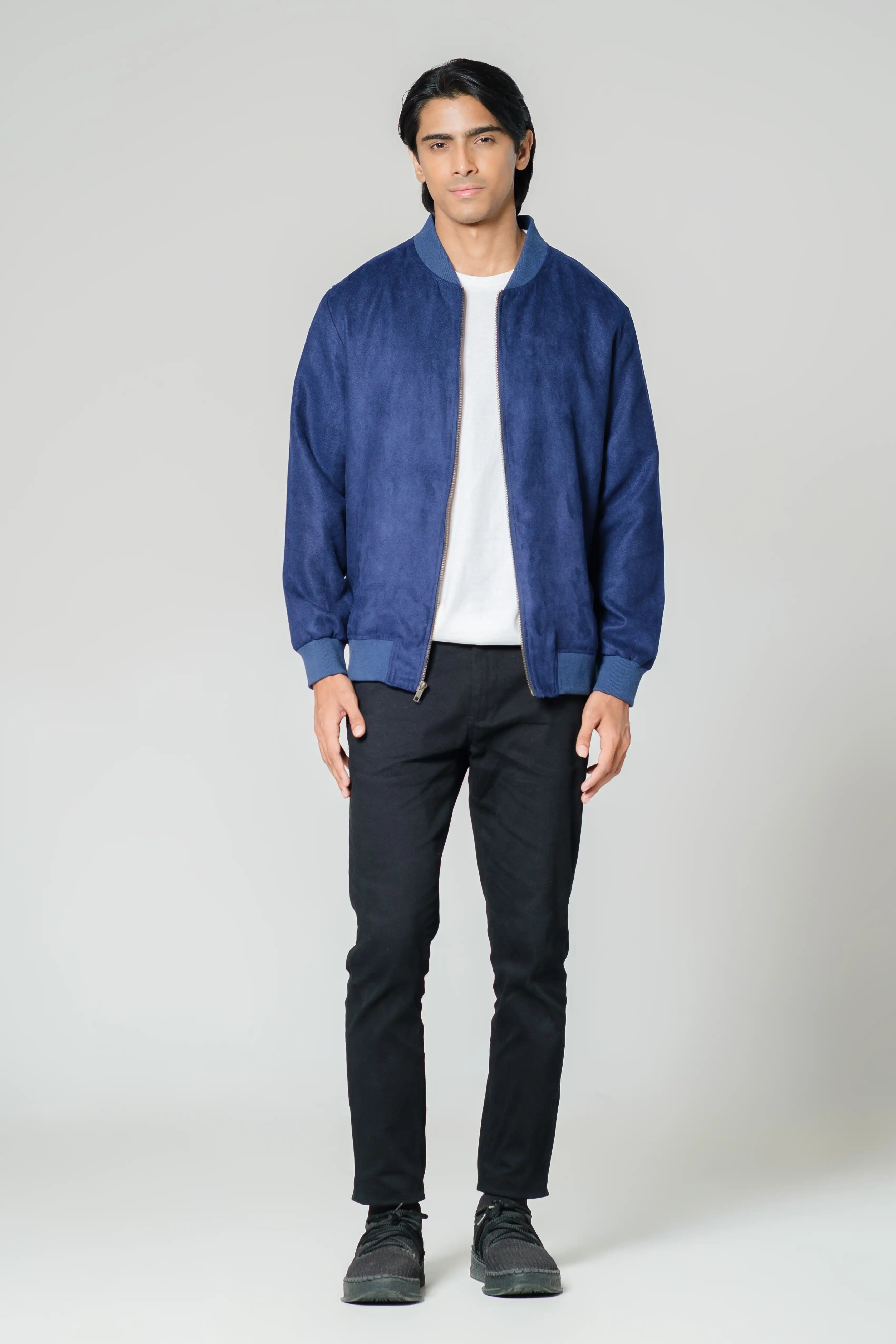 MEN'S BOMBER JACKET - RR-MBJ0924-01A - Navy