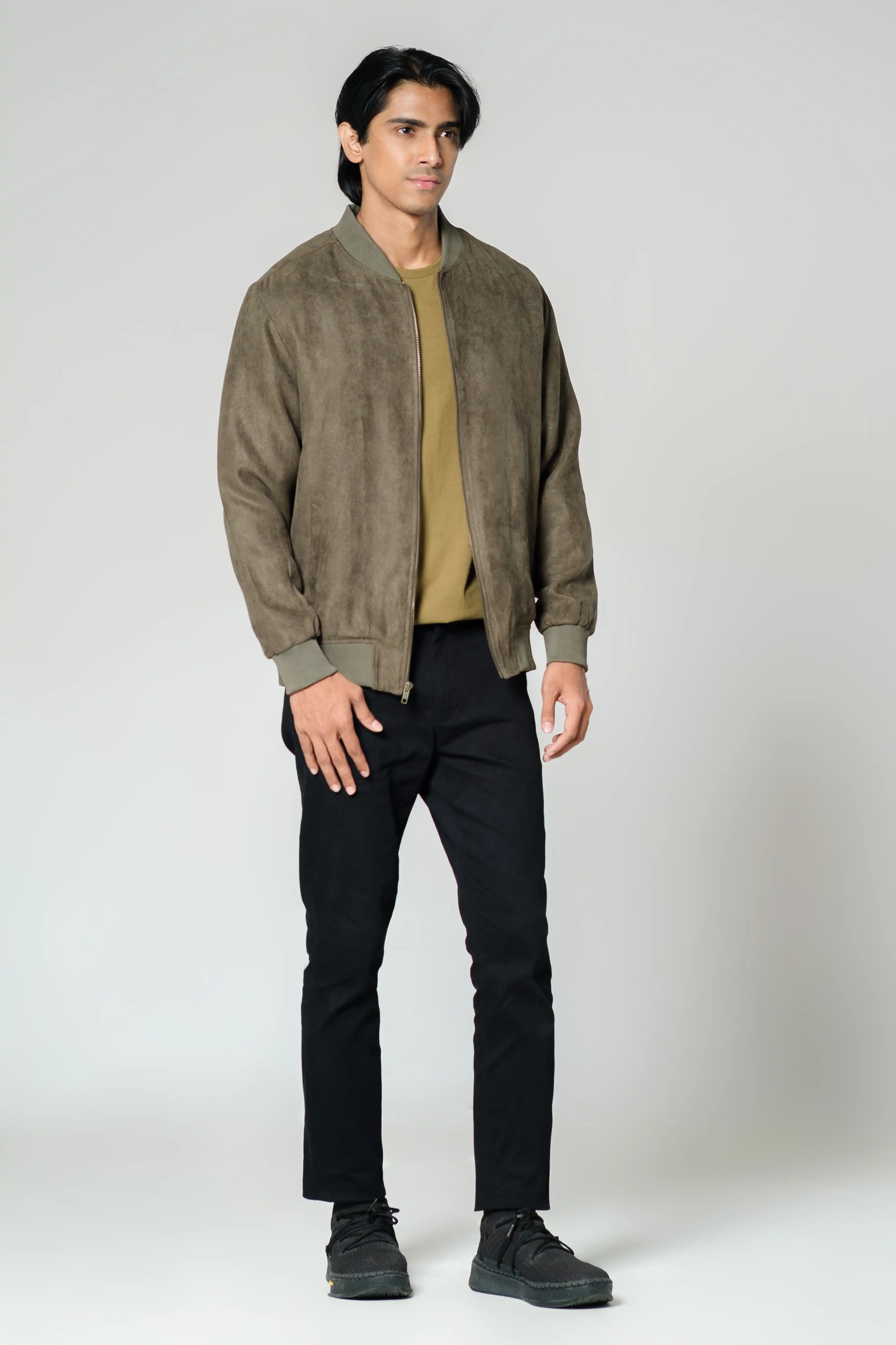 MEN'S BOMBER JACKET - RR-MBJ0924-01B - Olive