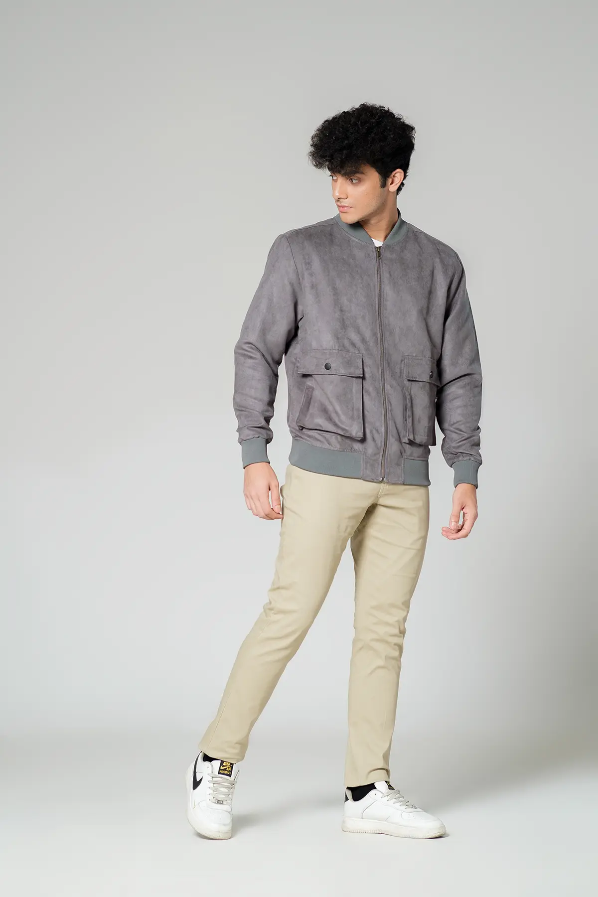 MEN'S BOMBER JACKET - RR-MBJ0924-02A- Ash