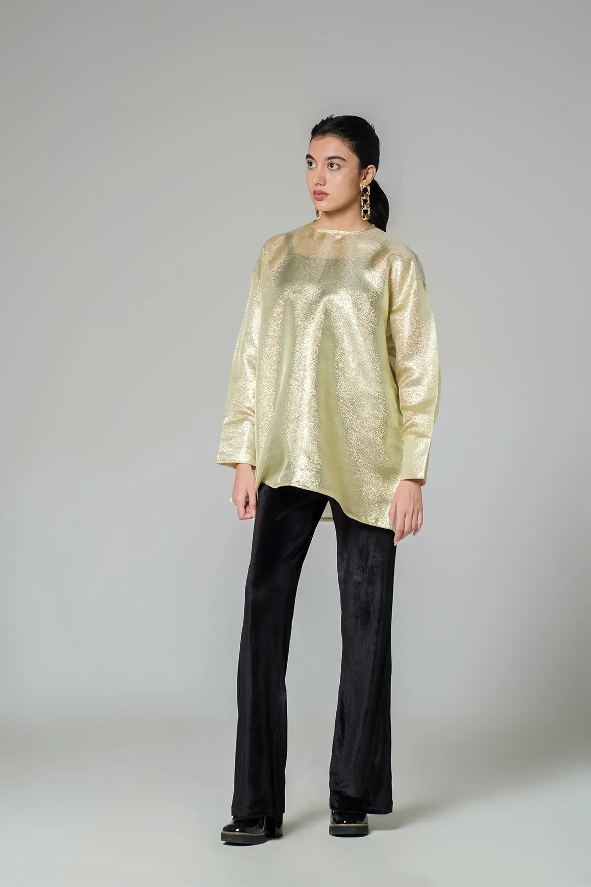 WOMEN'S TOP (RR-WS1024-297) Shimmery gold