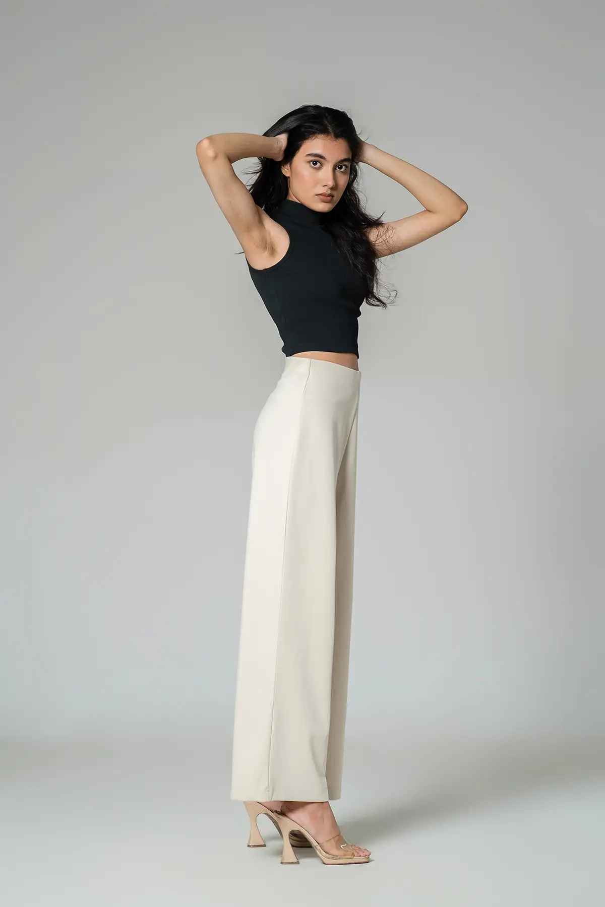 Women'S Wide Legged Pant(Rr-Wp0724-32C)Beige