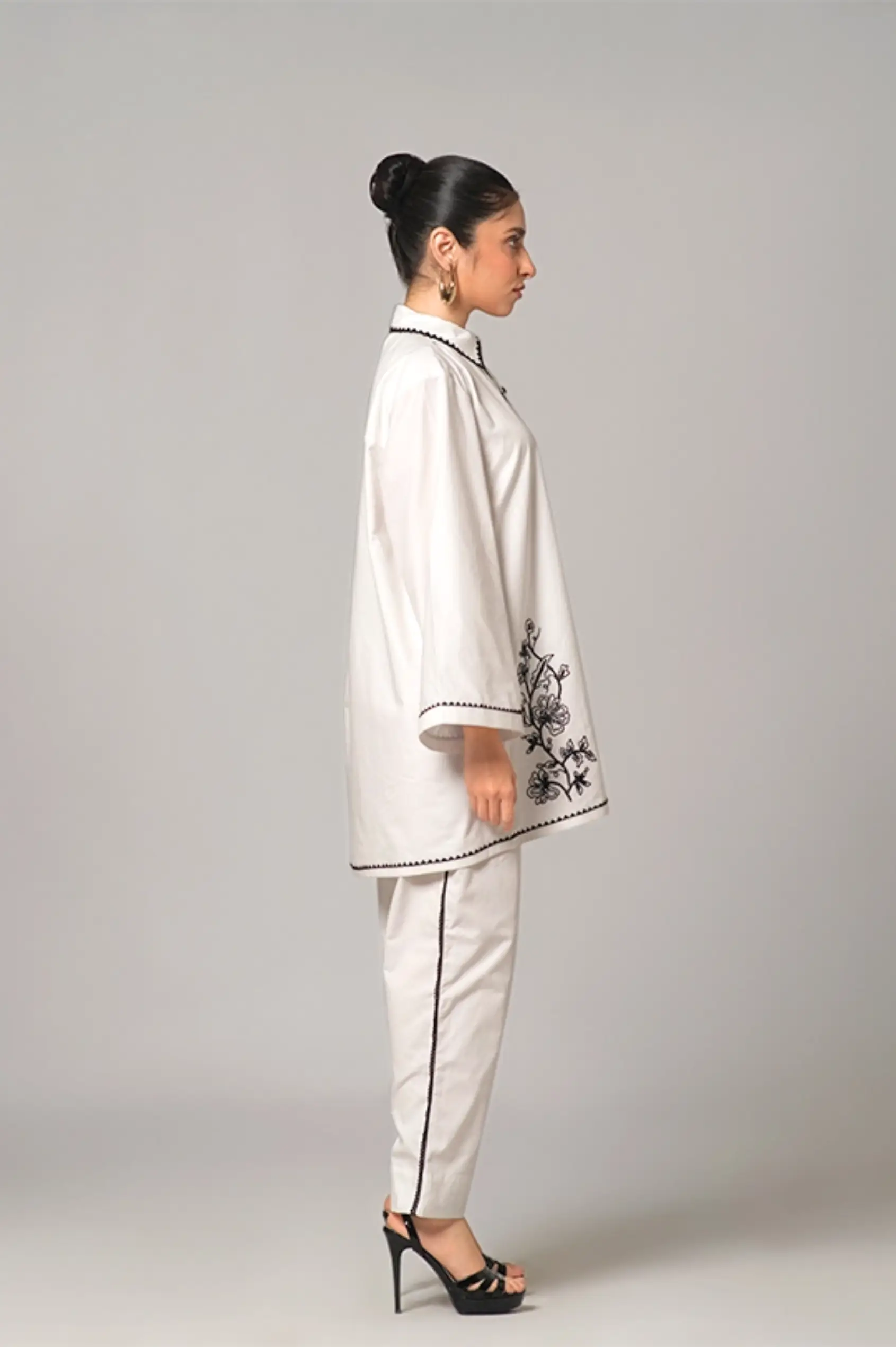 Hand Embroidered Shirt Paired With Pants