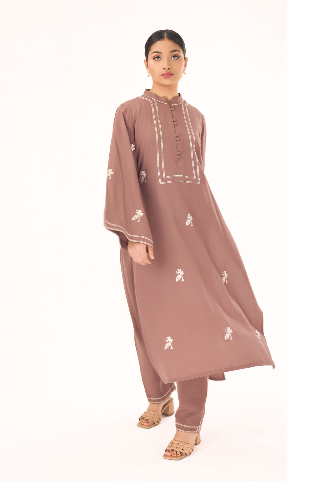 Long Embroidered kurta set