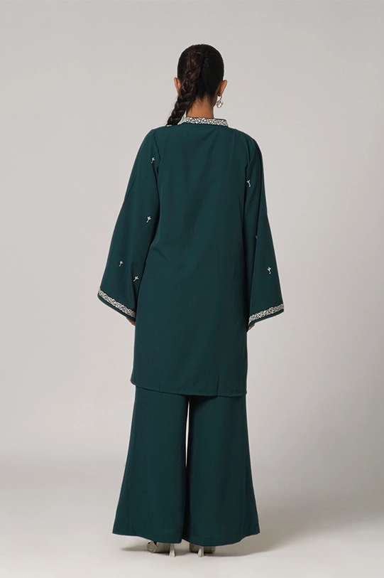 Emerald Embroidered Tunic & Pants